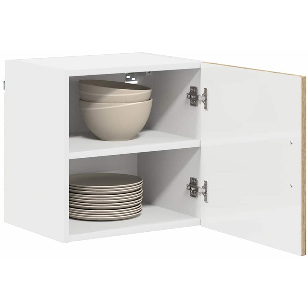 vidaXL Kalmar Single Door Sonoma Oak Wall Mounted Square Kitchen Cabinet Image 3