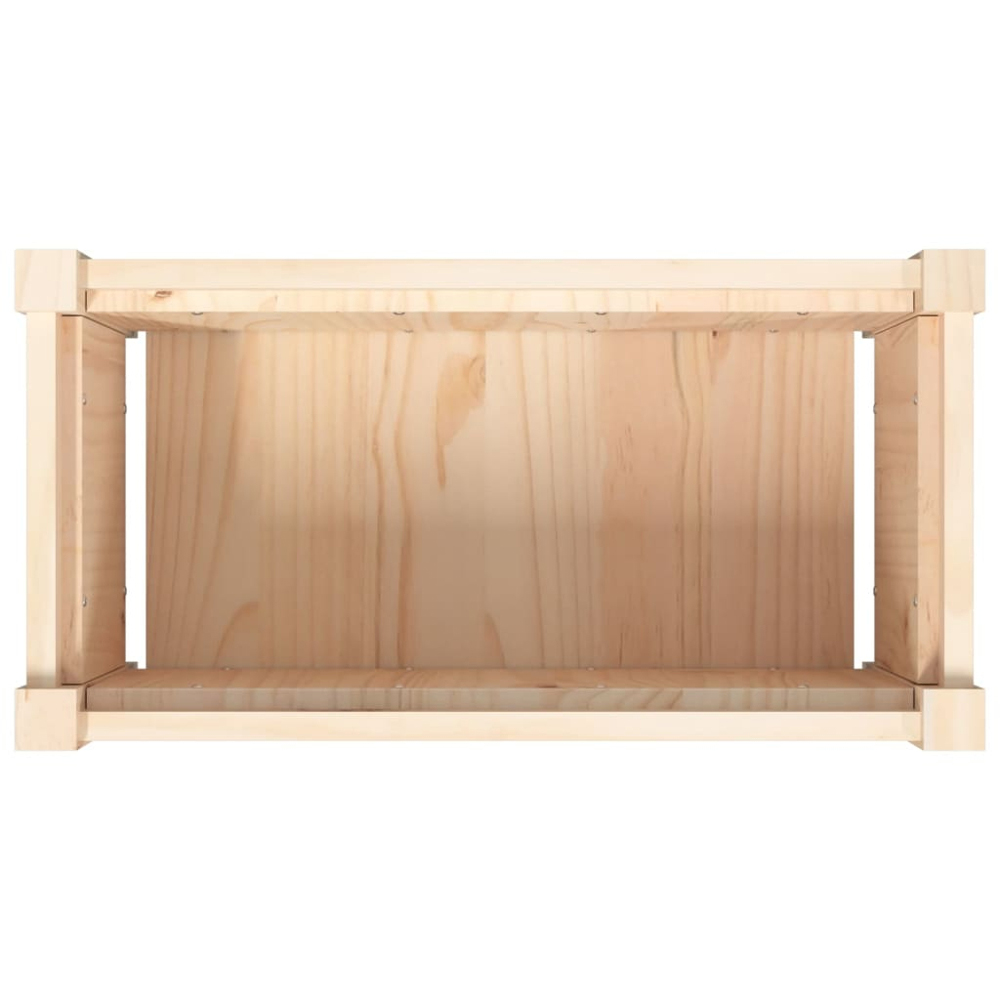 vidaXL Natural Solid Pine Wood Garden Planter 31 x 60 x 31cm 2 Pack Image 7