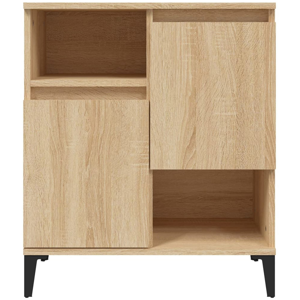 vidaXL 2 Door 2 Shelf Sonoma Oak Sideboard Set of 2 Image 6