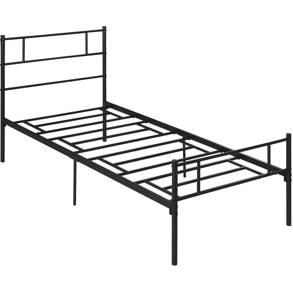 Portland Single Black Metal Bed Frame Image 2