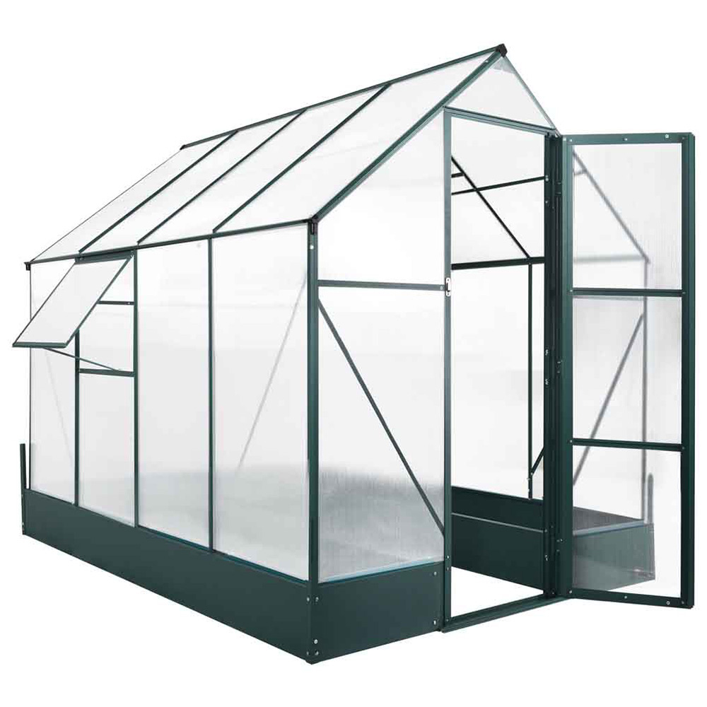 Outsunny Green Aluminium 6.2 x 8.2ft Walk In Greenhouse Image 4