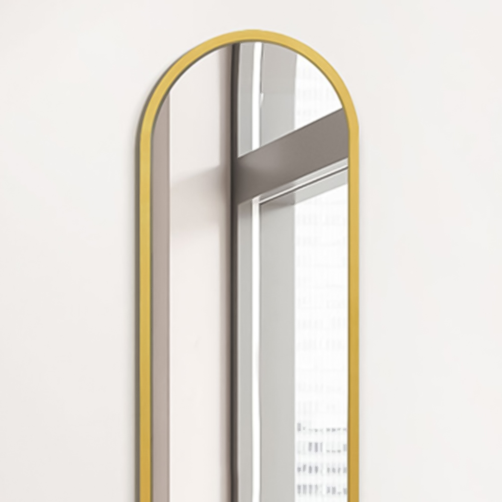 The Arcus Gold Arched Wall Mirror 120 x 40cm Image 3