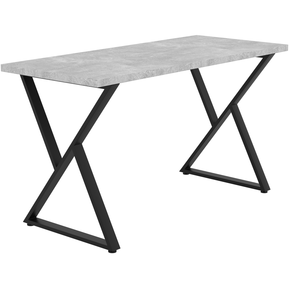 Shefa Chicago 6 Seater Dining Table Concrete Grey Image 2