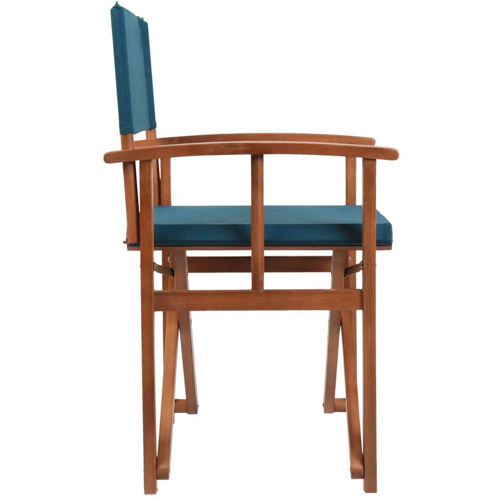 Charles Bentley Eucalyptus Pair Director Chairs Teal Image 4