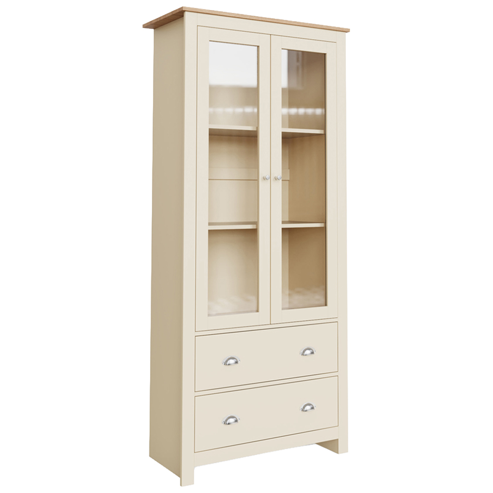 GFW Lancaster 2 Door 2 Drawer Cream Display Unit Image 2