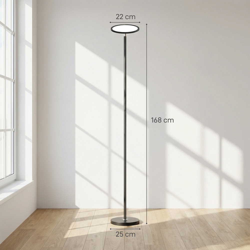 Portland Black Uplighter Floor Lamp with Tuya App and Music Sync Image 9
