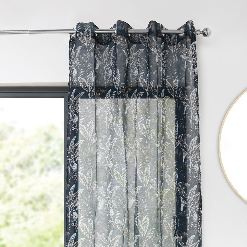 Divante Kahala Jungle Print Voile Navy Image 1