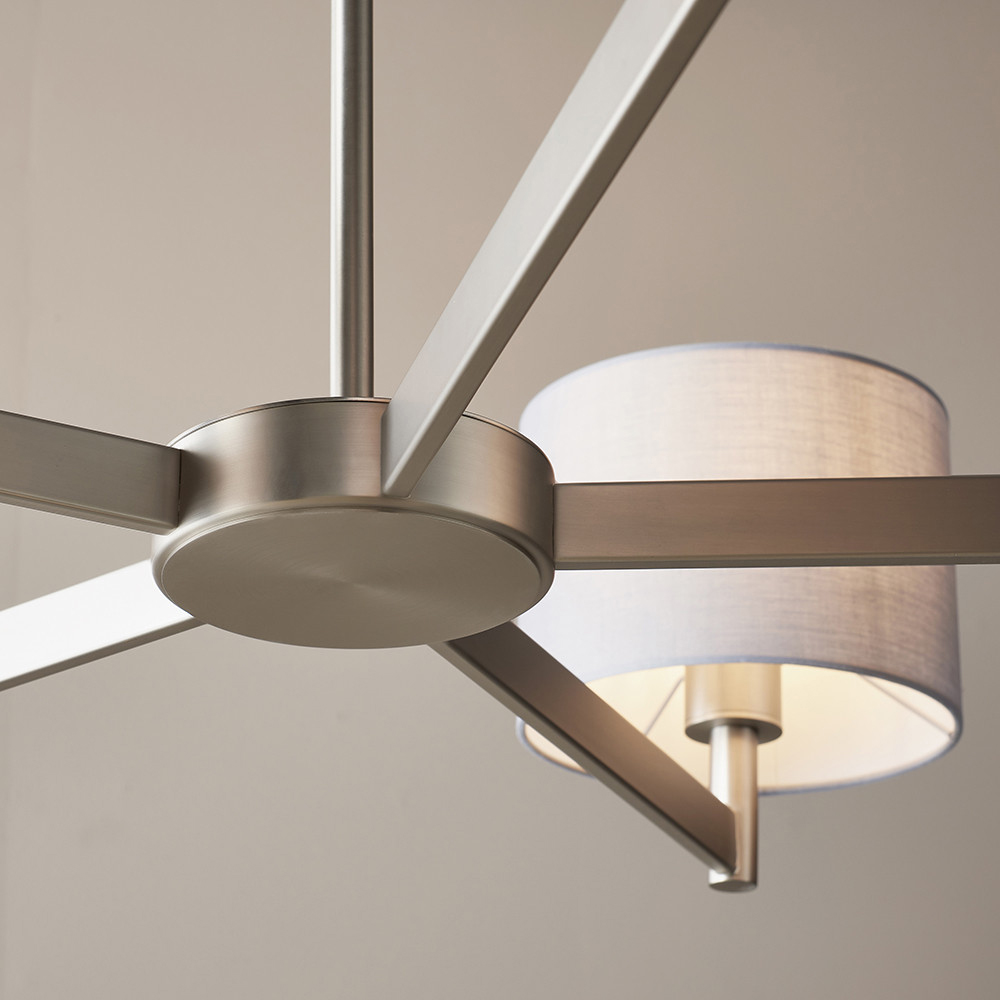 Merano Cortino Grey and Matt Nickel 5 Light Ceiling Pendant Light Image 5