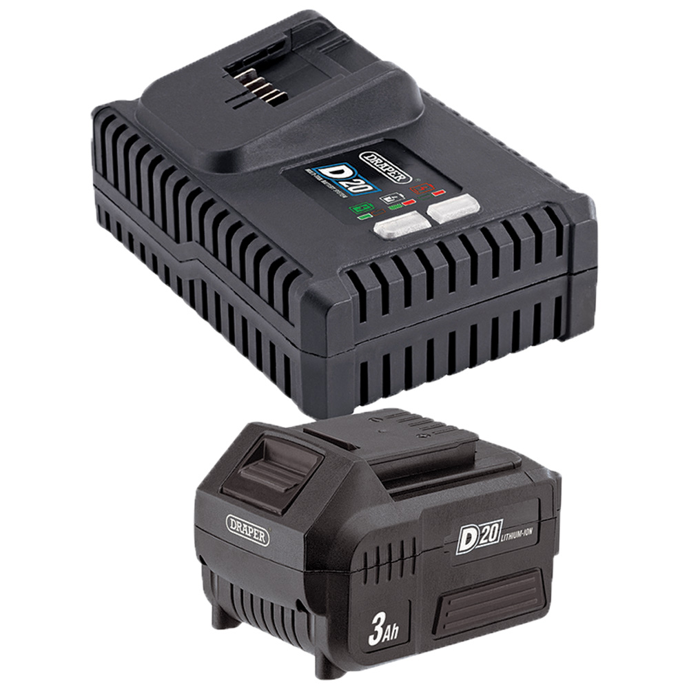 Draper D20 20V 2-in-1 Grass and Hedge Trimmer Battery and Fast Charger 20V Image 4