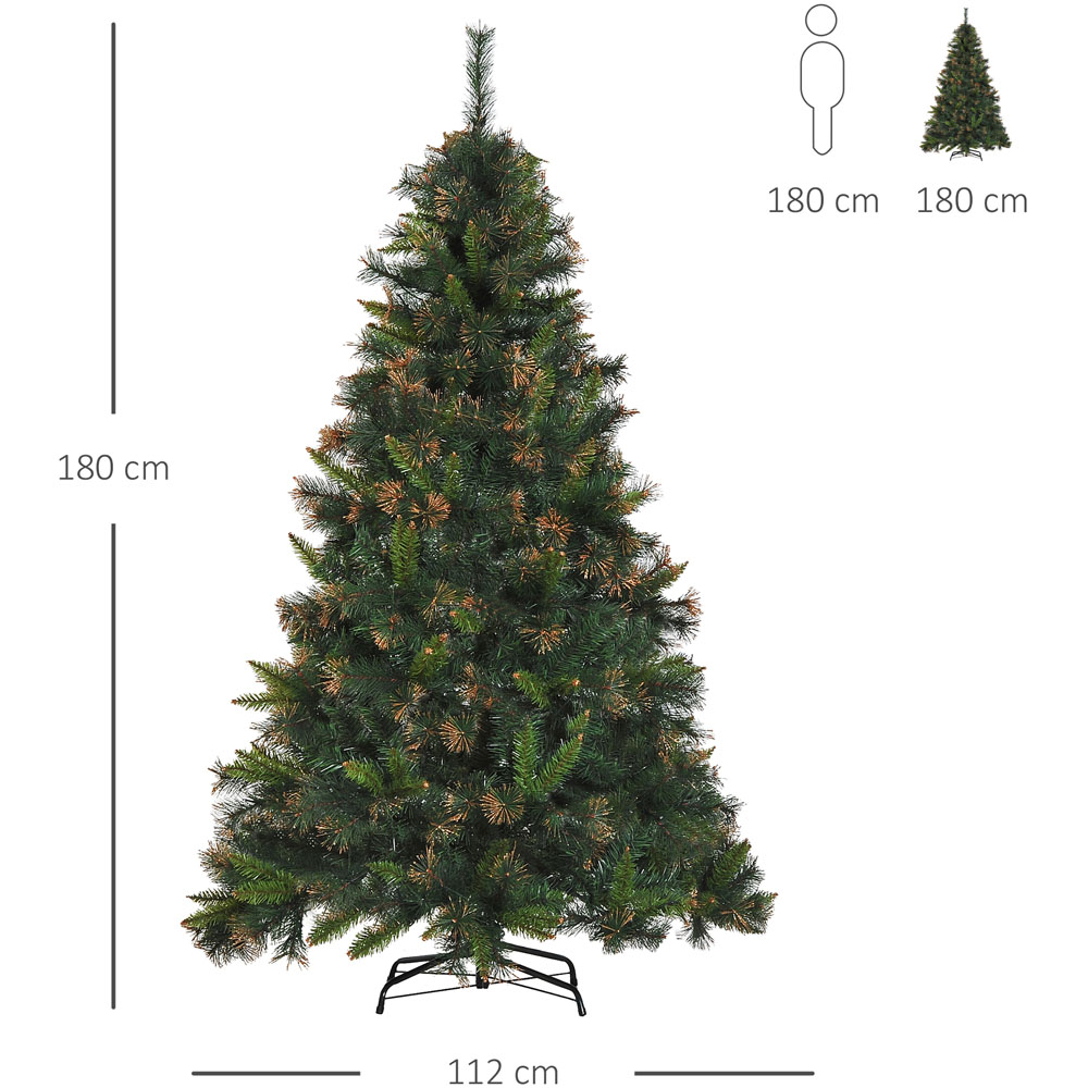 Everglow Pre-Lit Green Artificial Christmas Tree with Metal Stand 5.9ft Image 7