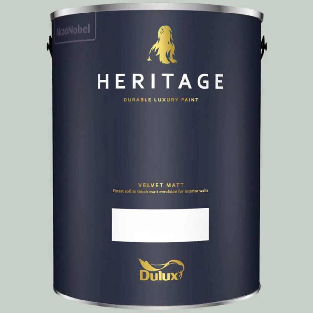 Dulux Heritage Walls and Ceilings Green Slate Velvet Matt Emulsion Paint 5L Image 2