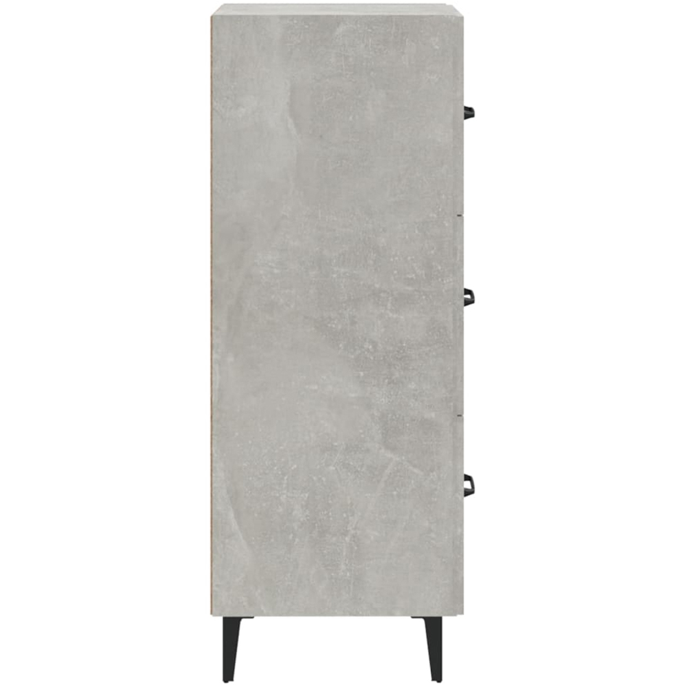 vidaXL 3 Drawer Concrete Grey Sideboard Image 6