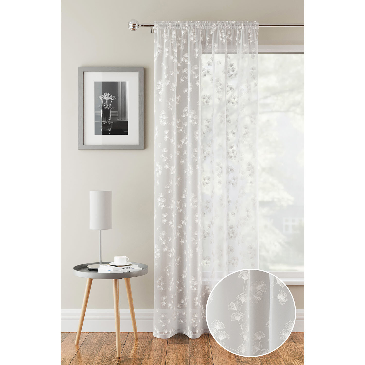 Delila Single Panel - White / 183cm Image 3