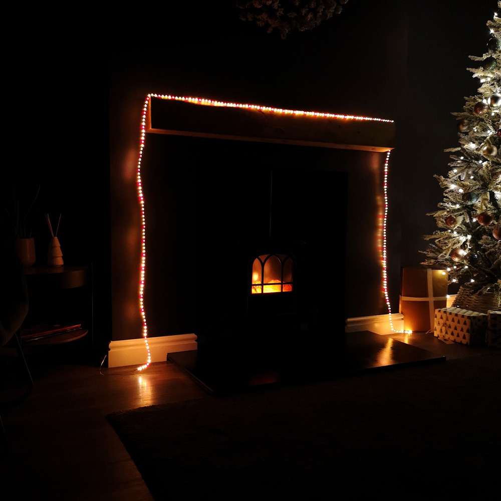 Samuel Alexander 400 Red and Vintage Gold MicroBrights Christmas Lights Image 6