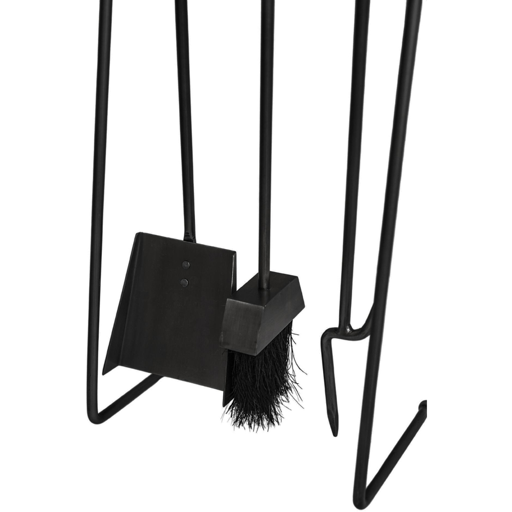 Ivyline 3 Piece Black Linear Companion Set Image 4