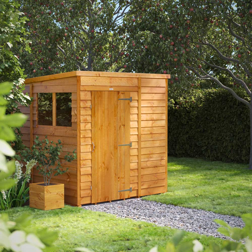 Power 6 x 6ft Overlap Pent Garden Shed Image 2