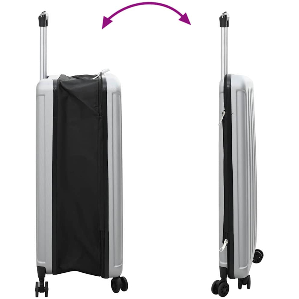 vidaXL 28 inch Silver Rectangular Travel Bag Image 7