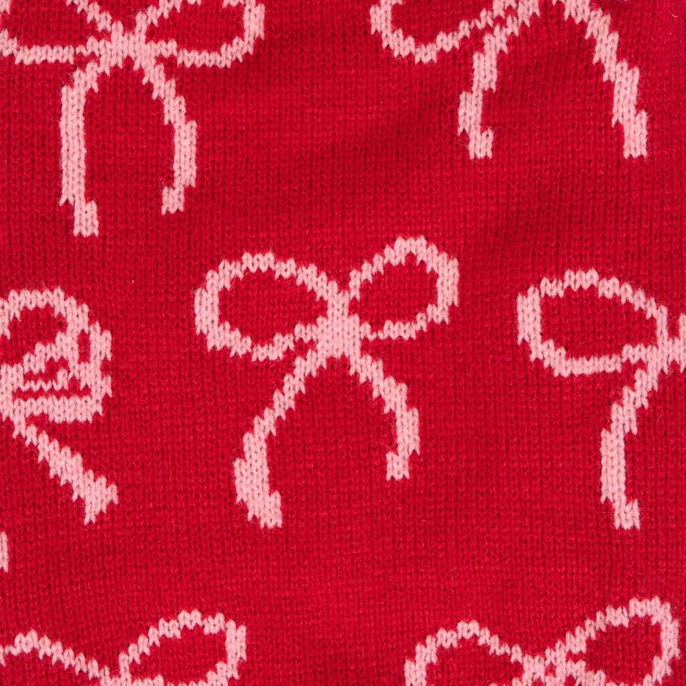 Winter Bow Dog JumperRedM Image 4