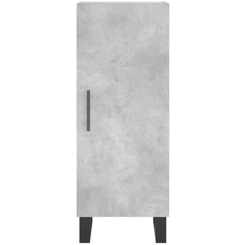 vidaXL 2 Door Concrete Grey Slim Highboard with Metal Legs Image 8