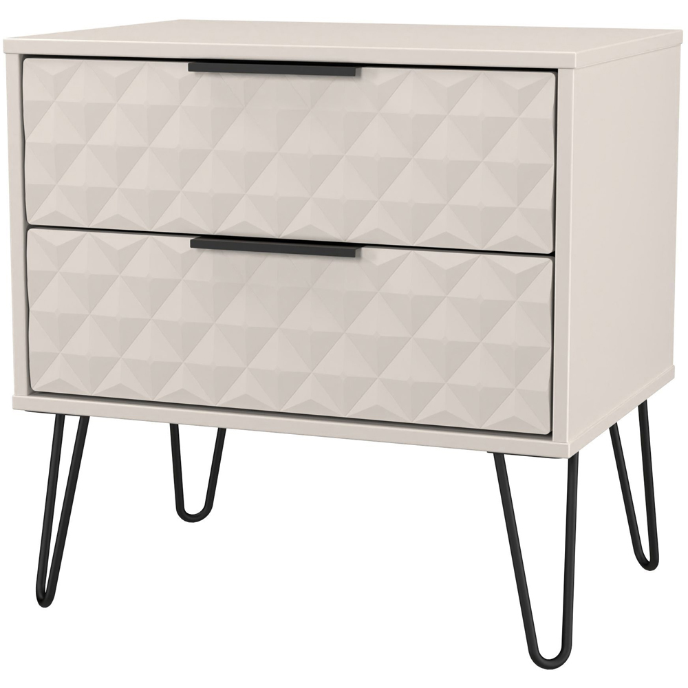 Crowndale Harlequin 2 Drawer Kashmir Matt Side Table Ready Assembled Image 2