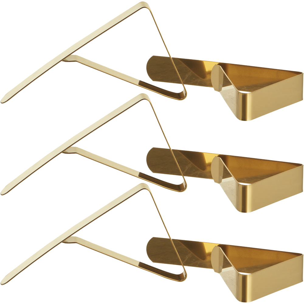 Wilko Gold Table Clips 6 Pack Image 1