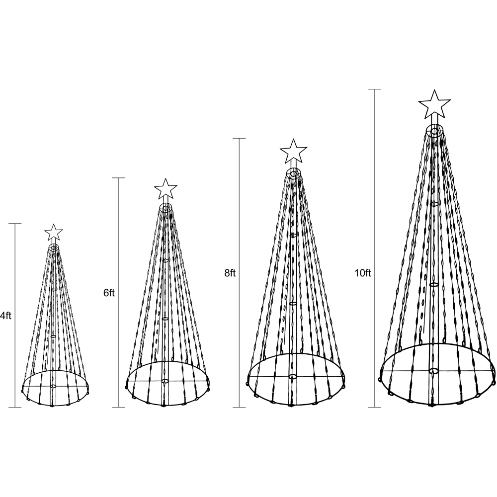 Groundlevel LED Metal Outdoor Christmas Tree 4ft Image 5