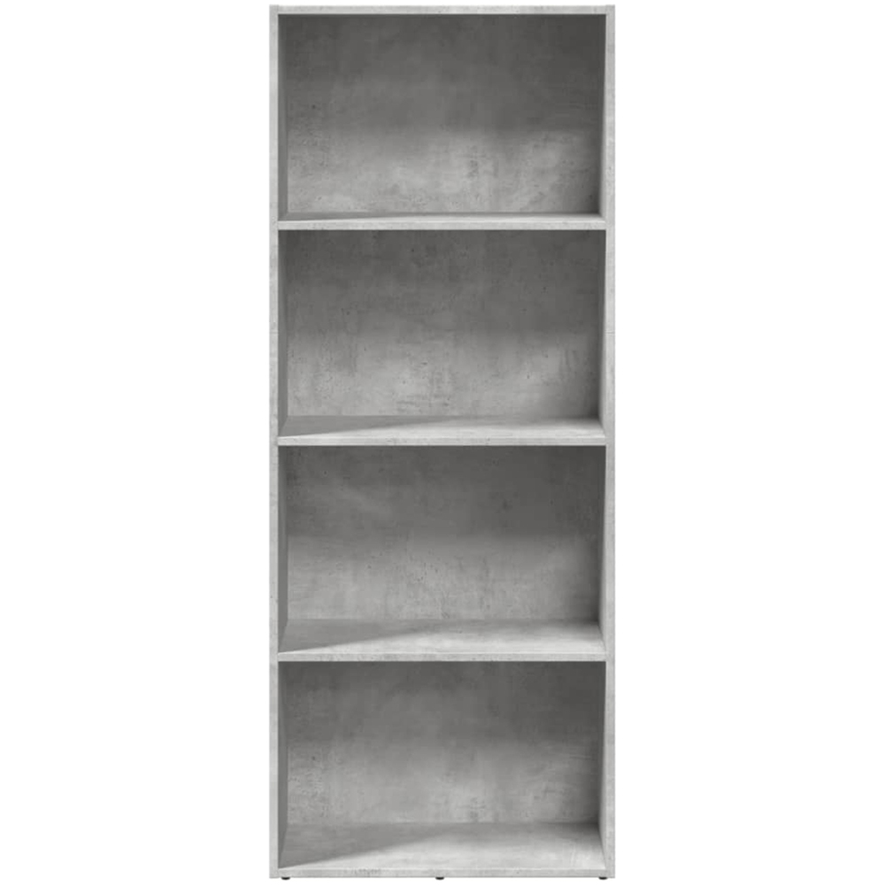 vidaXL 4 Shelf Concrete Grey Bookcase Image 3