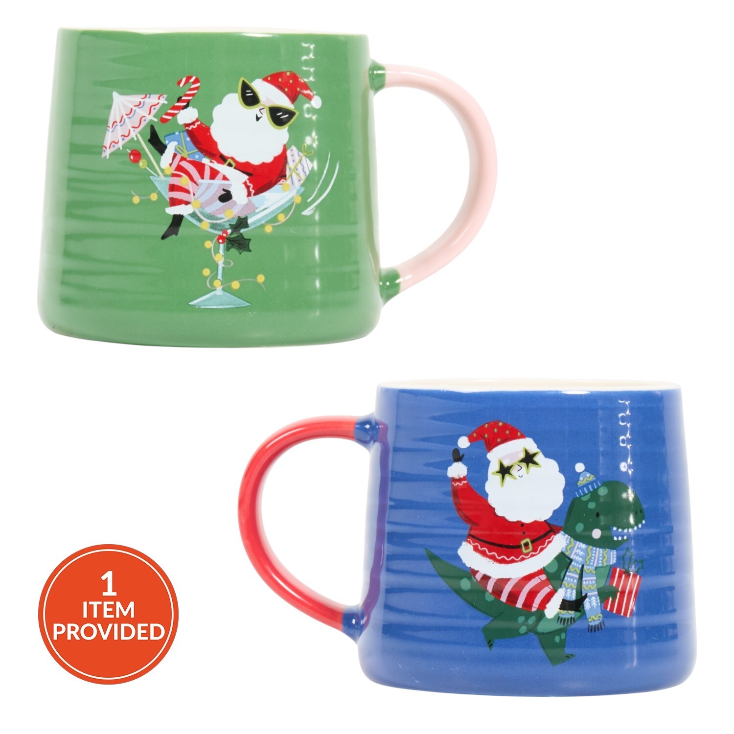 Santa Dinosaur or Cocktail Mug Image 1