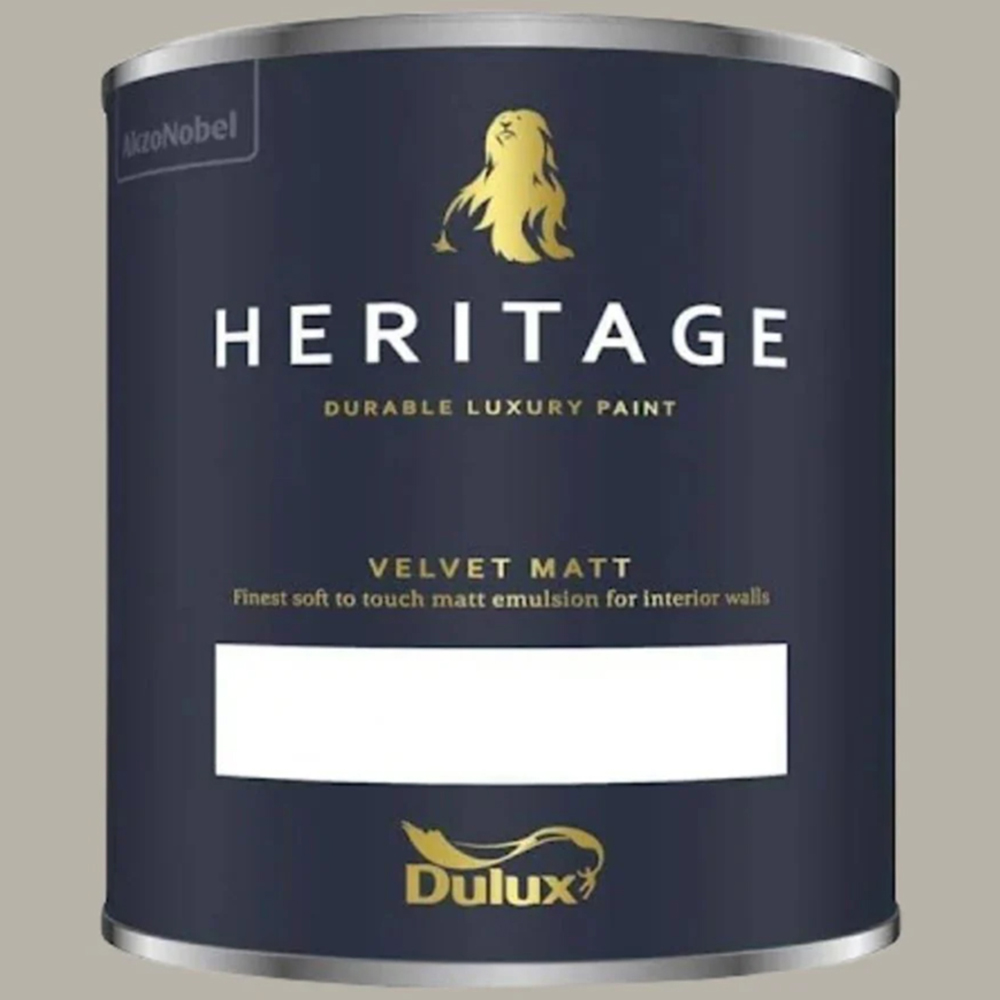 Dulux Heritage Walls and Ceilings Stone Green Velvet Matt Emulsion Paint 1L Image 2