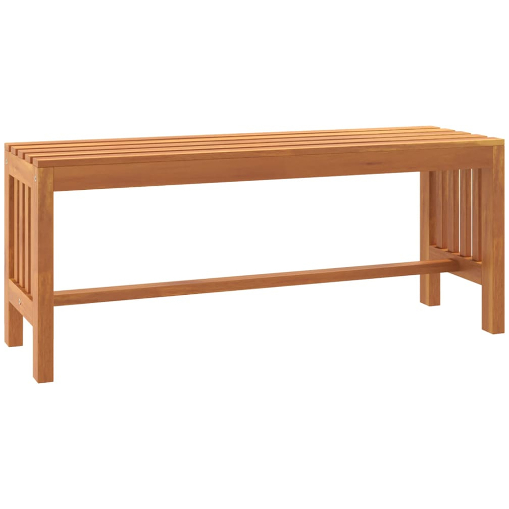 vidaXL 3 Seater Brown Solid Eucalyptus Wood Garden Bench Image 2