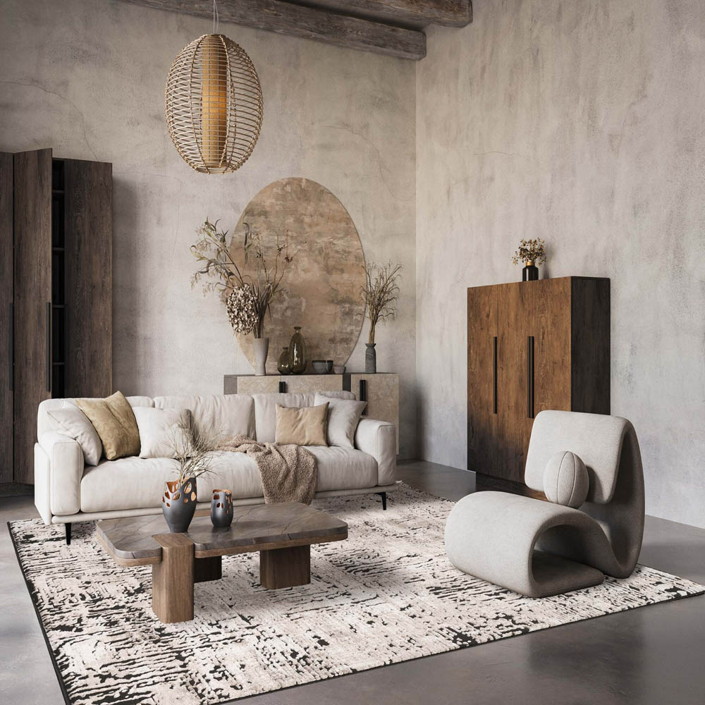 Desire Rugs Belgravia Metallic Sheen Modern Illusion Design Mocha Rug 160 x 230cm Image 5