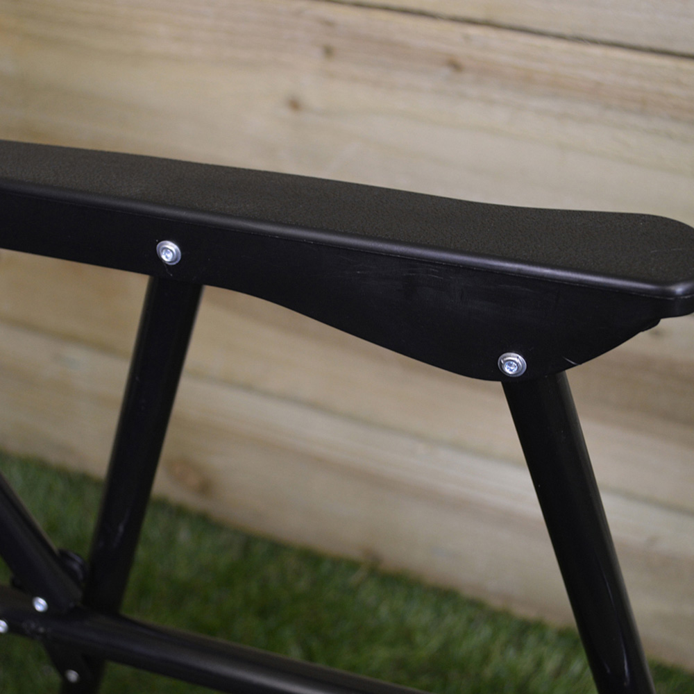 Samuel Alexander Black Folding Canvas Outdoor Chair 6 Pack Image 6