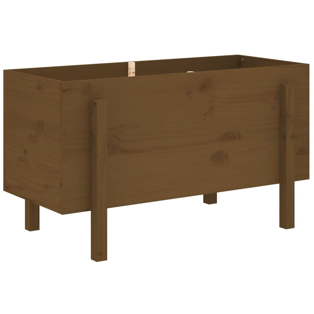 vidaXL Honey Brown Solid Pine Wood Raised Garden Bed 57 x 101 x 50cm Image 5