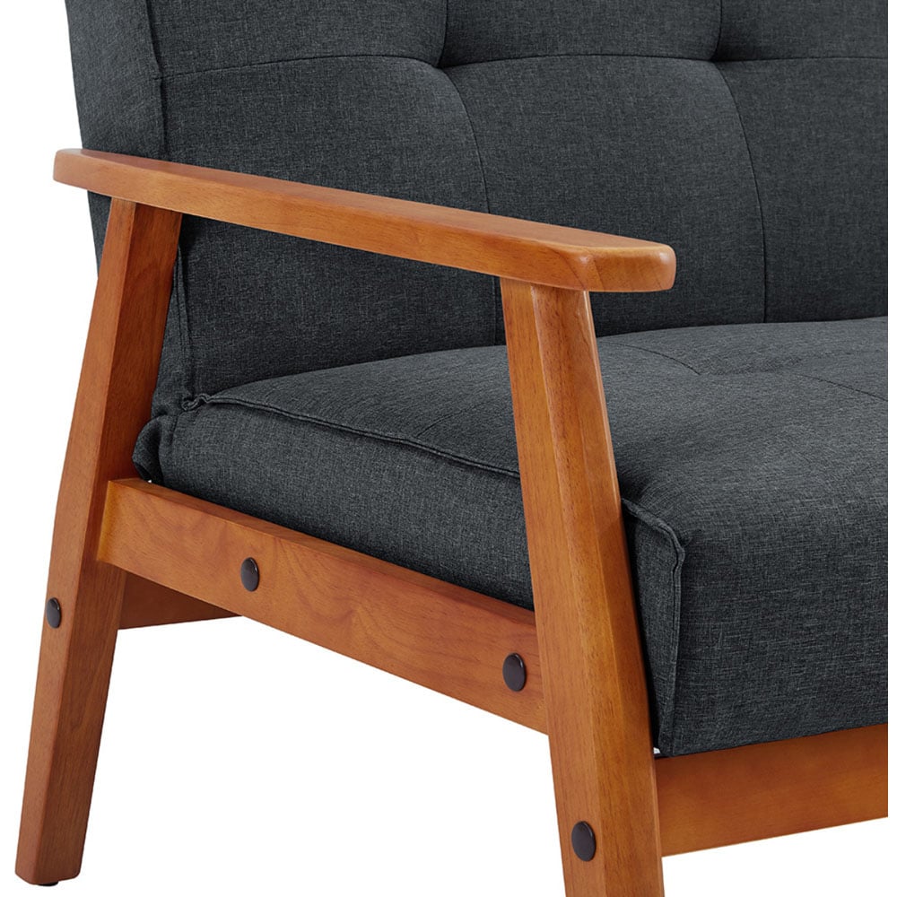 Home Detail Langford Double Sleeper Charcoal Fabric Sofa Bed Image 3