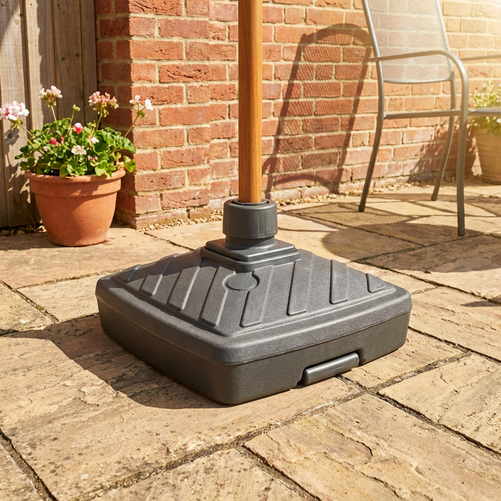 Dark Grey Square Parasol Base 40L Image 4