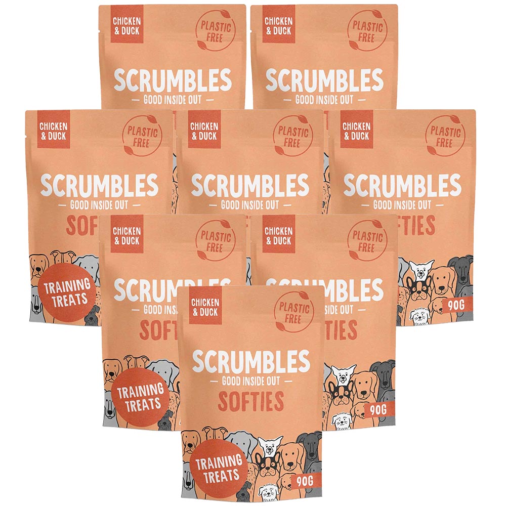 Scrumbles Softies Chicken Dog Treats Case of 8 x 90g Image 1