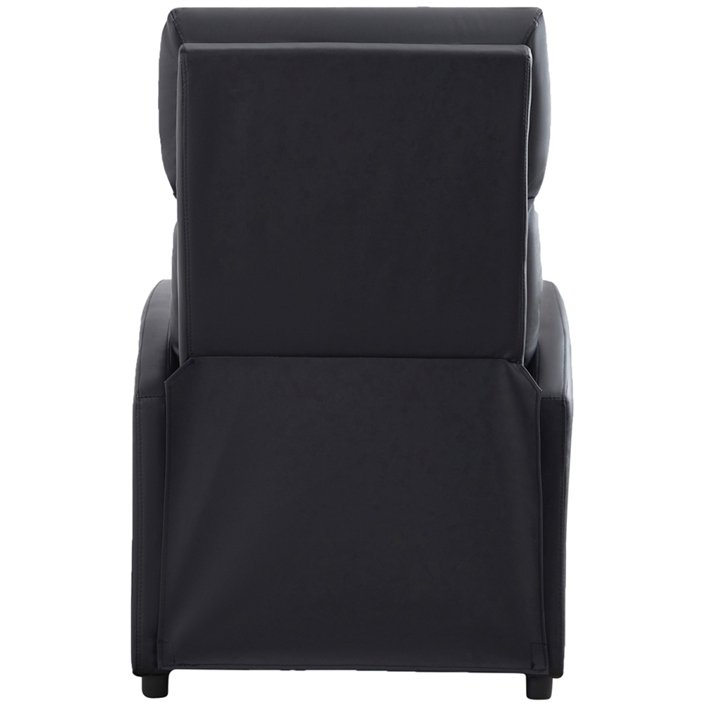 Faux Leather Black Recliner Pushback Adjustable Arm chair Image 3