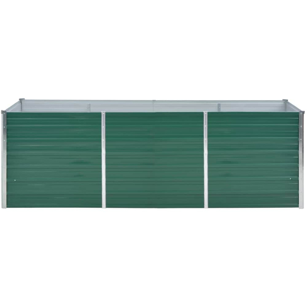 vidaXL Green Galvanised Steel Raised Garden Bed 77 x 240 x 80cm Image 3