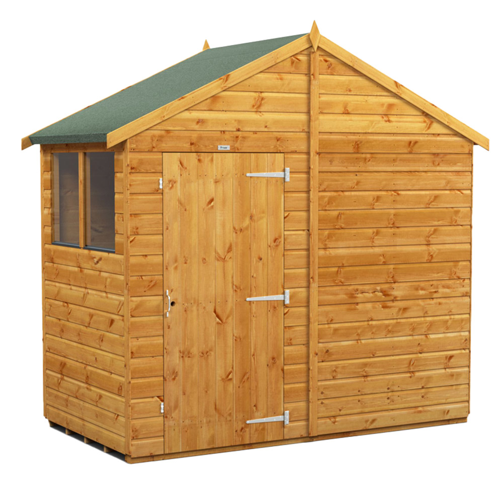 Power Sheds 4 x 8ft Apex Wooden Shed with Window Image 1