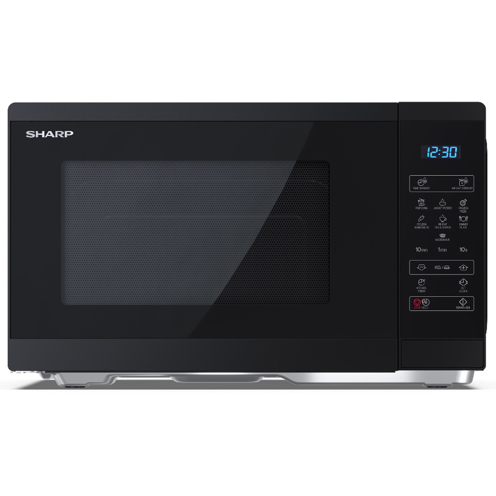 Sharp Black 25L Solo Electronic Control Microwave 900W Image 1