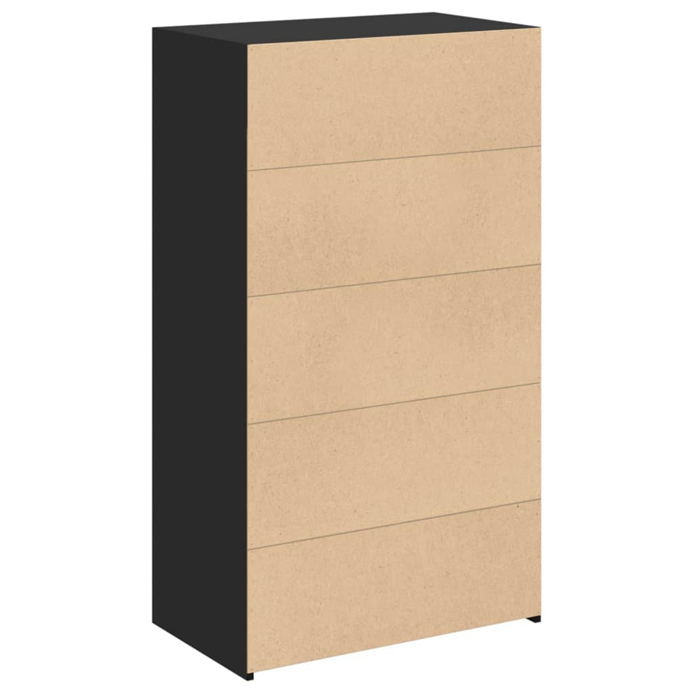 vidaXL 4 Shelf Black Highboard Image 6