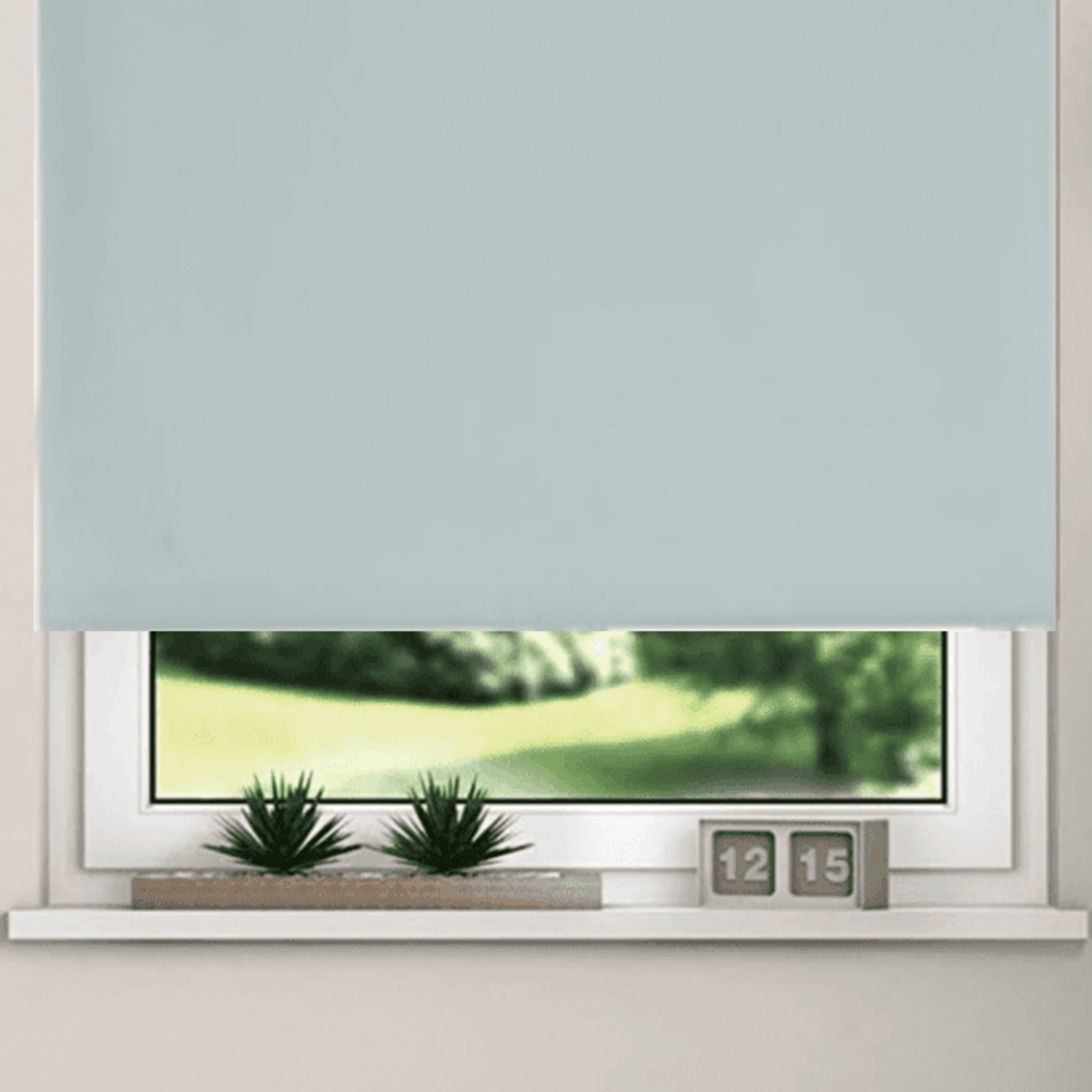 New EdgeBlinds Thermal Blackout Roller Blinds Duck Egg 80cm Image 3