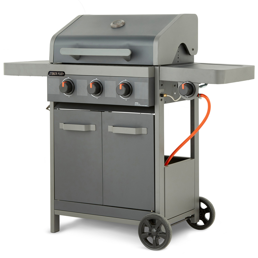 Arizona 3 Burner Gas BBQ with Side BurnerGrey Image 1