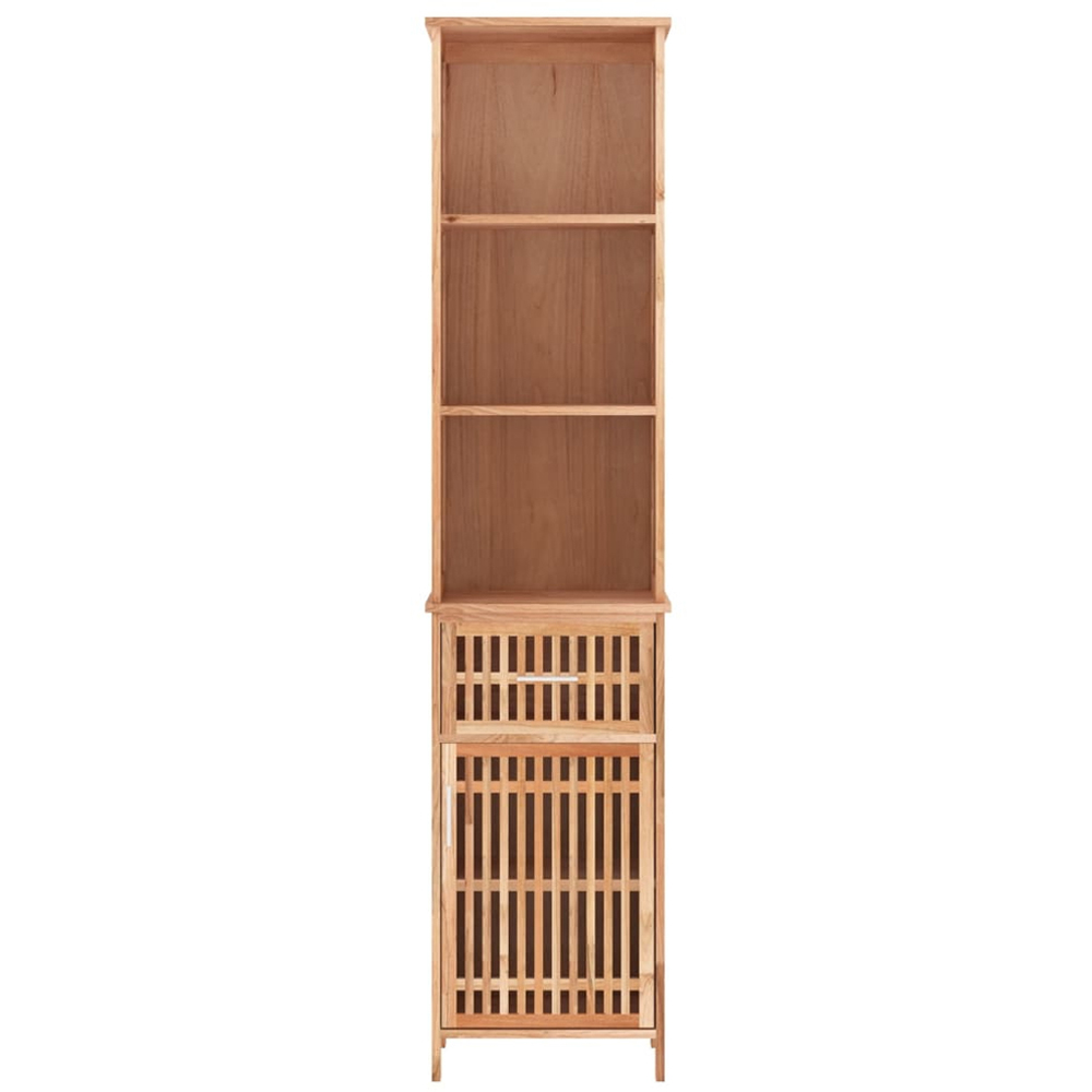 vidaXL Single Door Single Drawer 3 Shelf Bathroom Cabinet Image 4