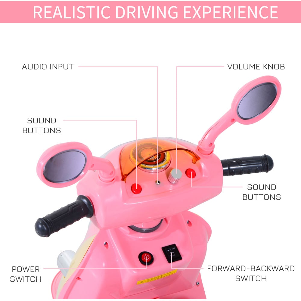 Tommy Toys Kids Electric Ride On Tricycle Pink Image 3