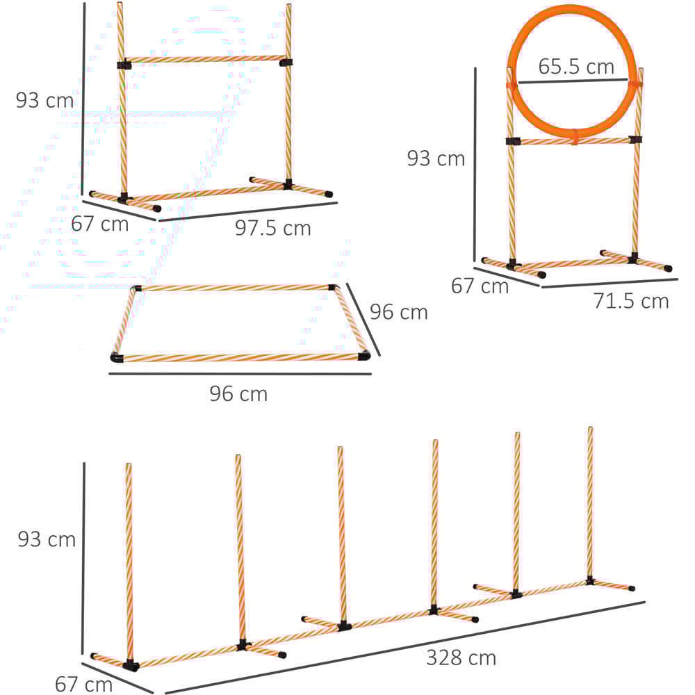 PawHut Pet Agility Dog Jump Hurdle Bar Training Set Image 7