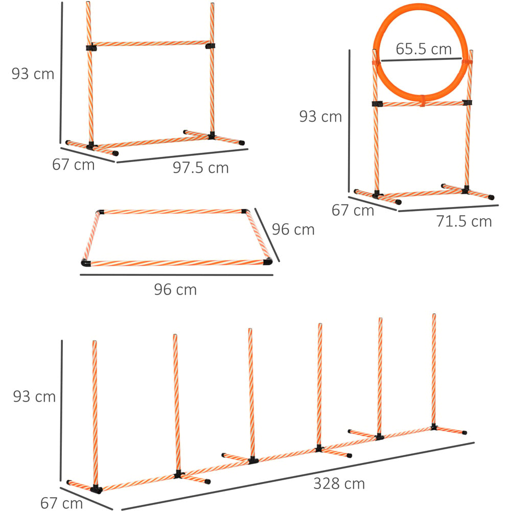 PawHut Pet Agility Dog Jump Hurdle Bar Training Set Image 7