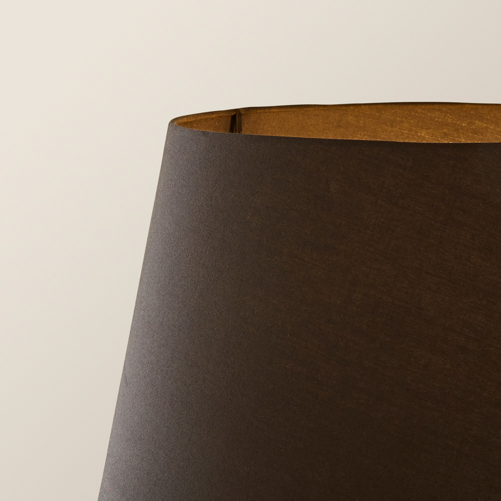 ValueLights Lottie Black Fabric Tapered Shade Black Wood Tripod LED Floor Lamp Image 4