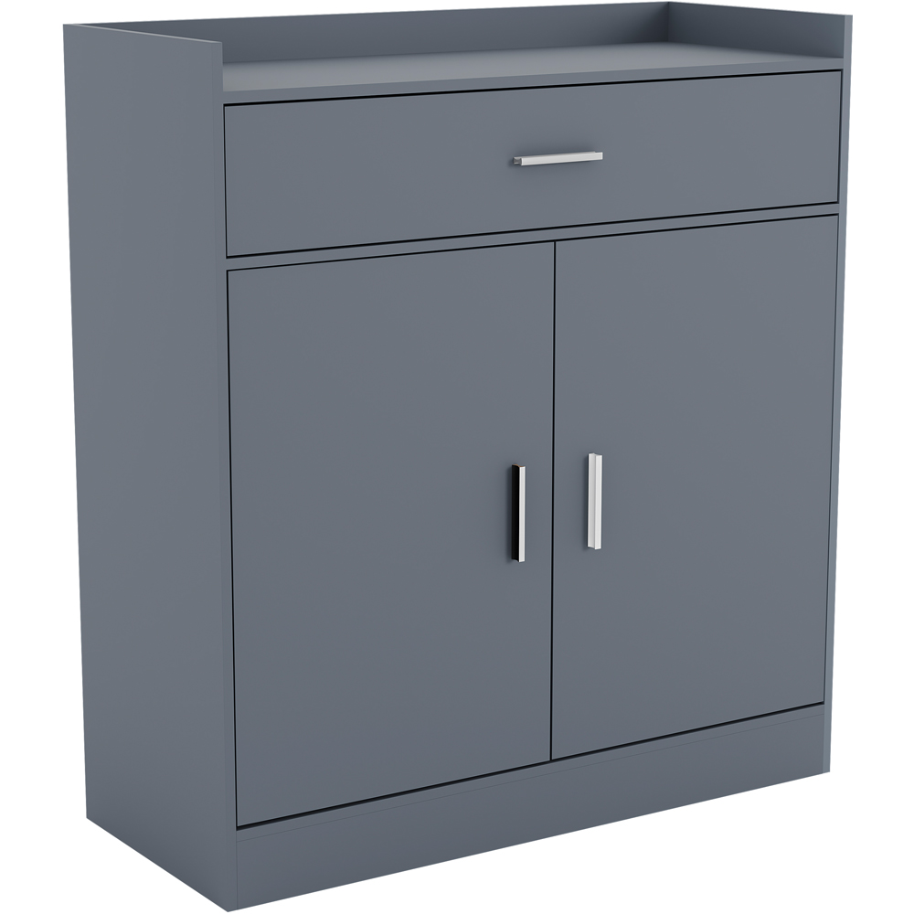 VIDA DESIGNS Dalby 2 Door Single Drawer Grey Shoe Cabinet Image 2