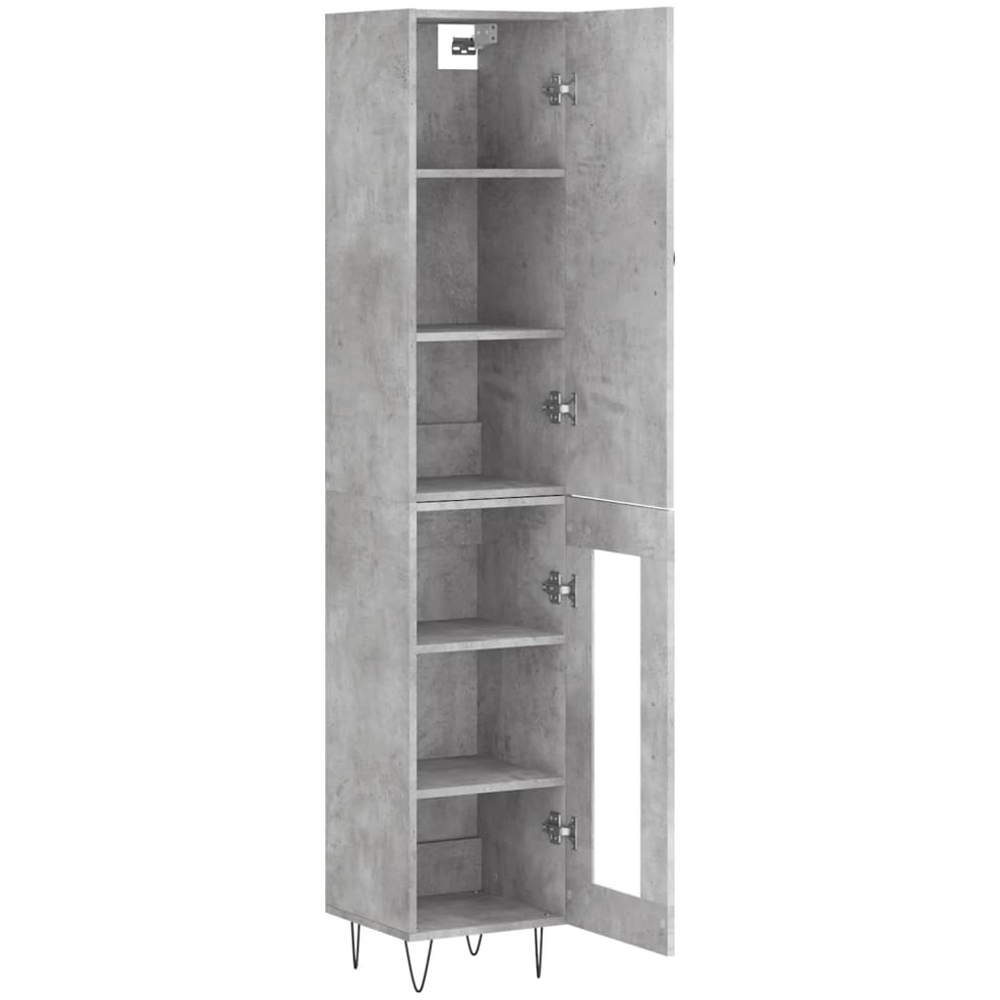 vidaXL 2 Door Concrete Grey Highboard Image 4